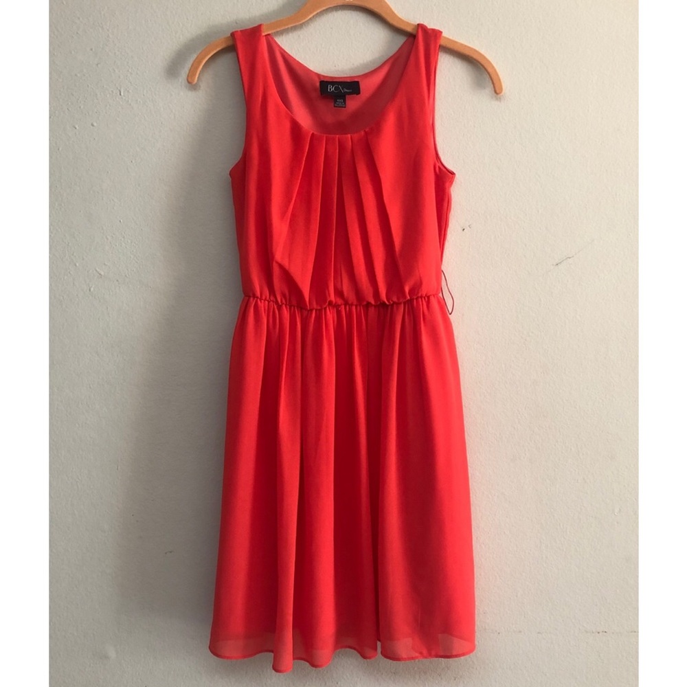 Hot pink sleeveless dress